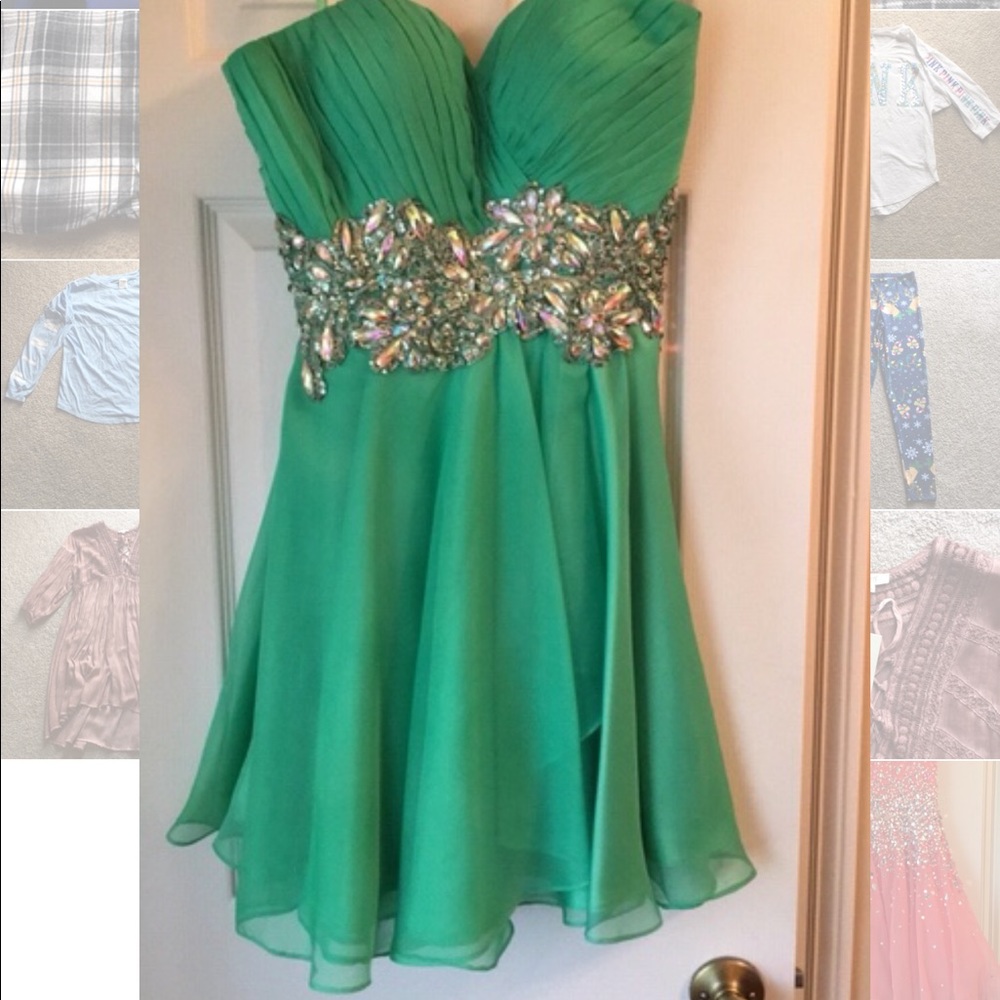 Green homecoming dress